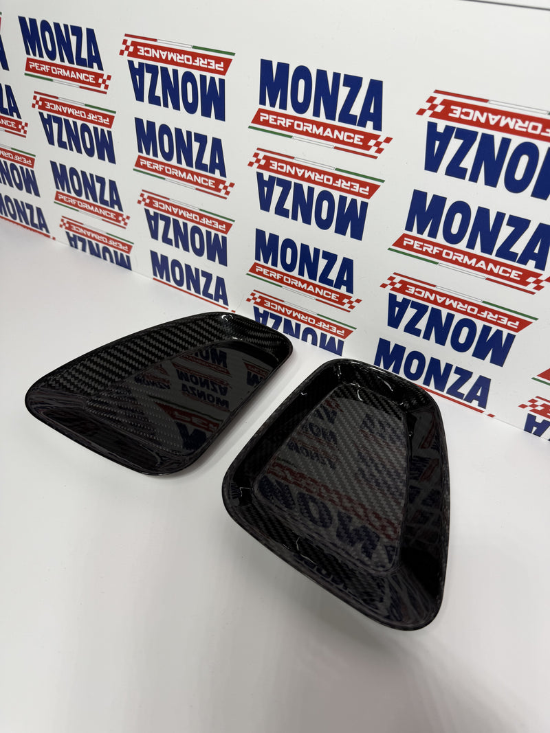 Carica immagine in Galleria Viewer, Coppia Placchette Fanali Posteriori con bordo in CARBONIO Per Abarth 500 - 595 - 695 Restyling