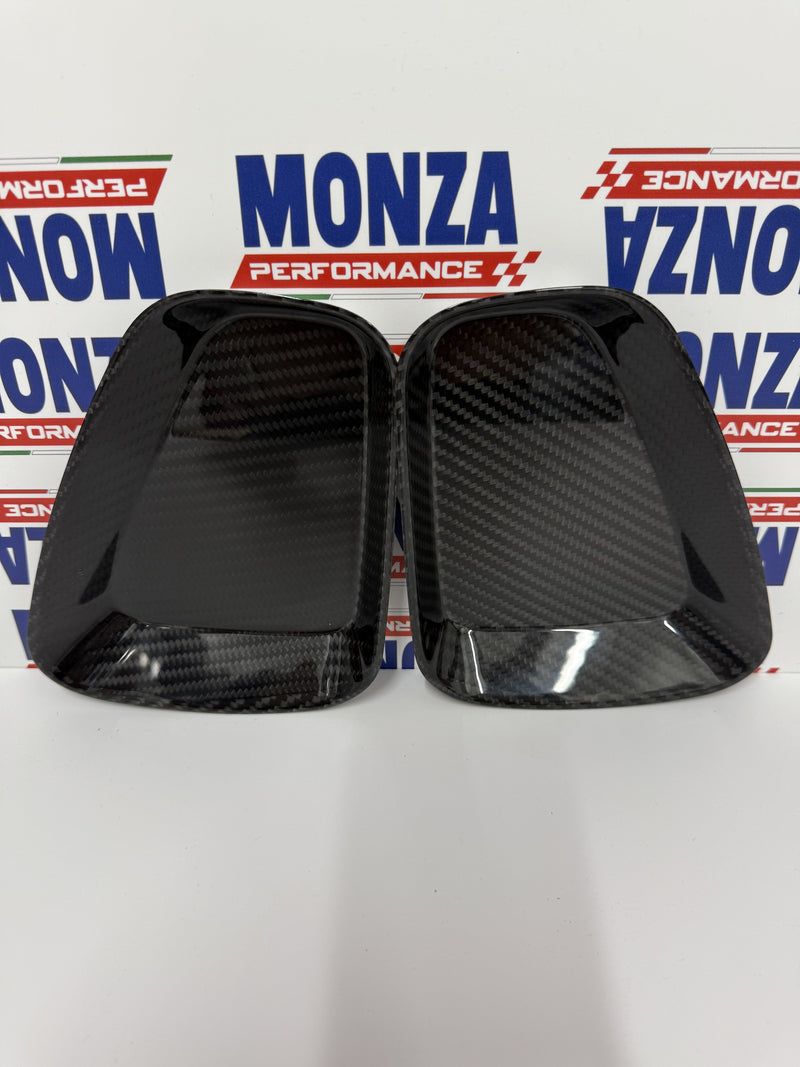 Carica immagine in Galleria Viewer, Coppia Placchette Fanali Posteriori con bordo in CARBONIO Per Abarth 500 - 595 - 695 Restyling