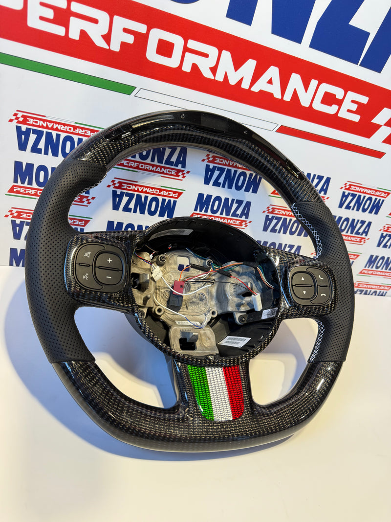 Carica immagine in Galleria Viewer, Volante LED 500 abarth restyling  MULTIFUNZIONE carbonio-pelle