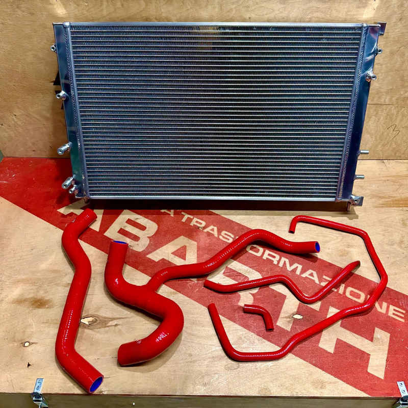 Carica immagine in Galleria Viewer, Radiatore maggiorato Abarth 500 + kit tubi acqua