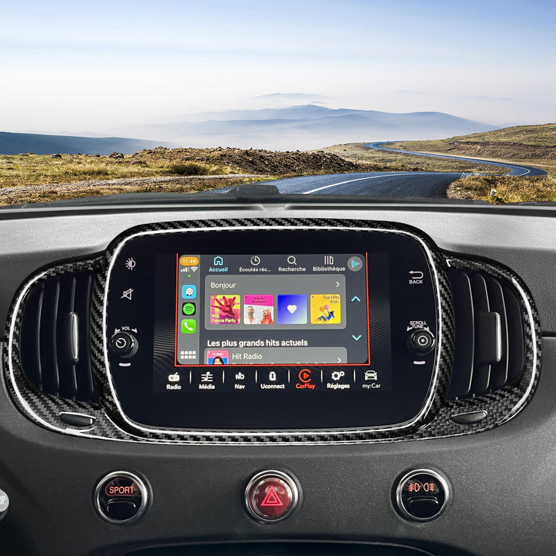 Carica immagine in Galleria Viewer, Cover Autoradio in CARBONIO VERO Fiat 500 Abarth 595 - 695 - Fiat 500