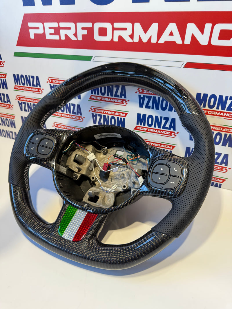 Carica immagine in Galleria Viewer, Volante LED 500 abarth restyling  MULTIFUNZIONE carbonio-pelle