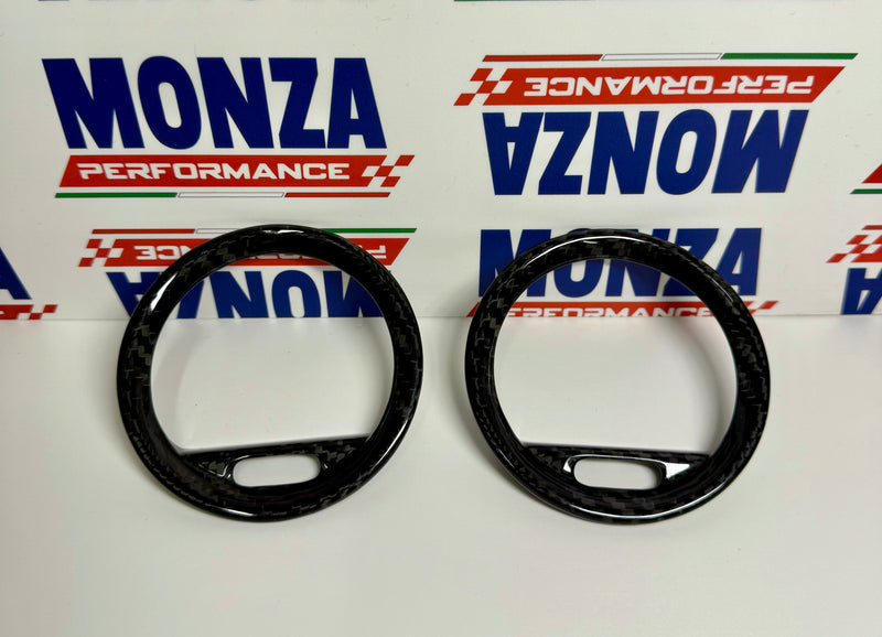 Carica immagine in Galleria Viewer, Cover coppia Bocchette Aria in CARBONIO Abarth 595 - 695 - Fiat 500 - Restyling - Punto - Punto Abarth -