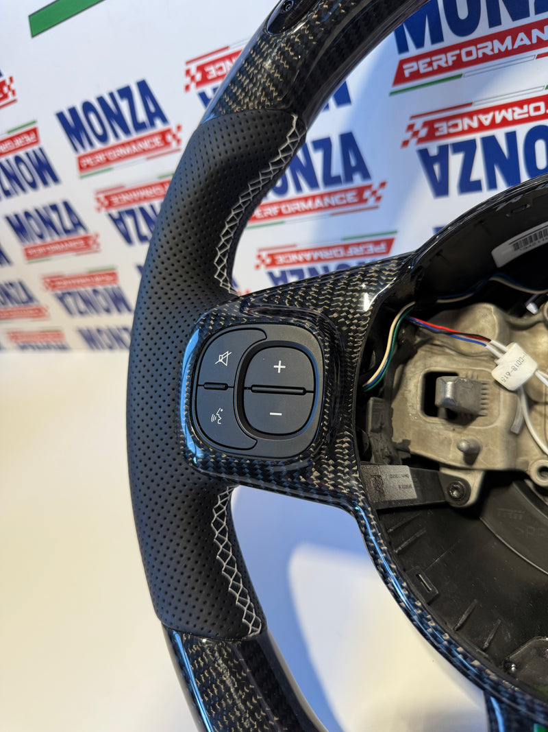 Carica immagine in Galleria Viewer, Volante LED 500 abarth restyling  MULTIFUNZIONE carbonio-pelle