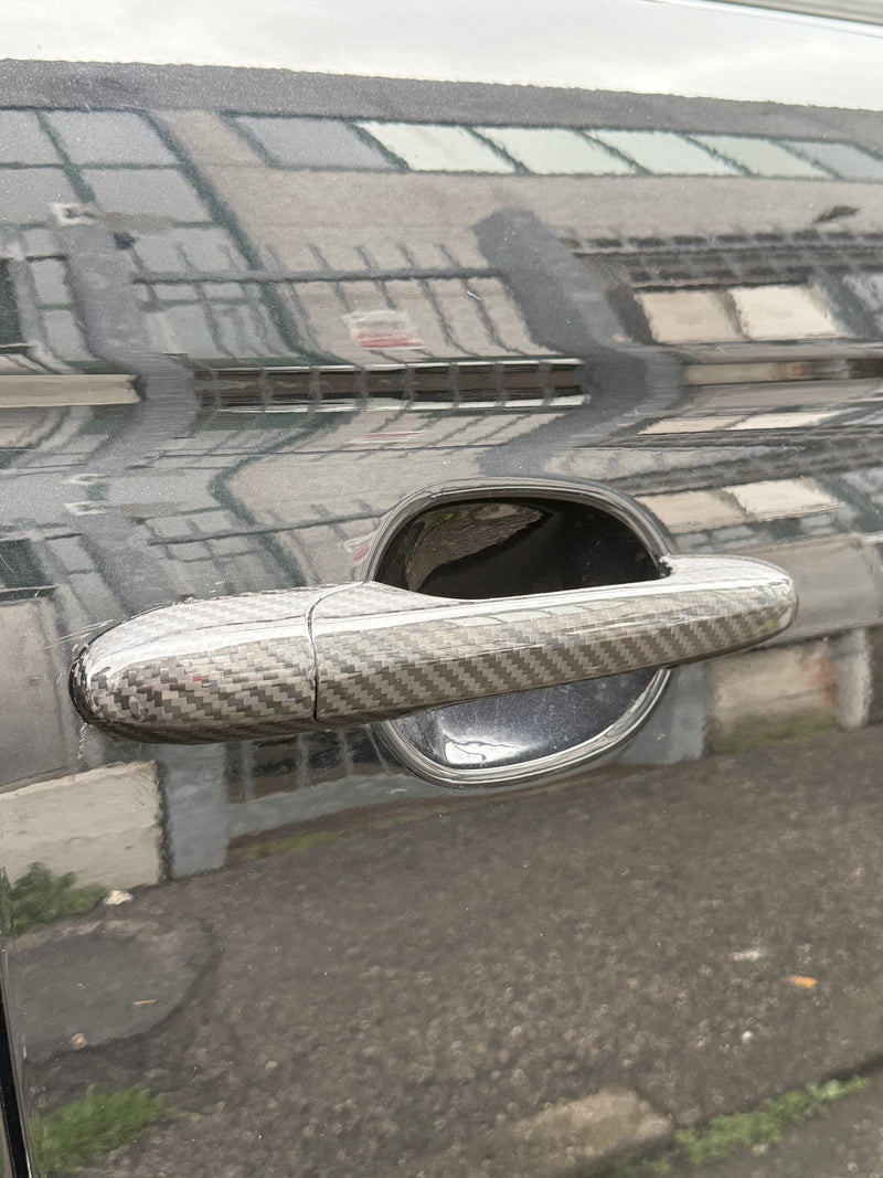 Carica immagine in Galleria Viewer, Coppia Cover Maniglie Portiere in CARBONIO Fiat 500 Abarth 595 - 695 - Fiat 500