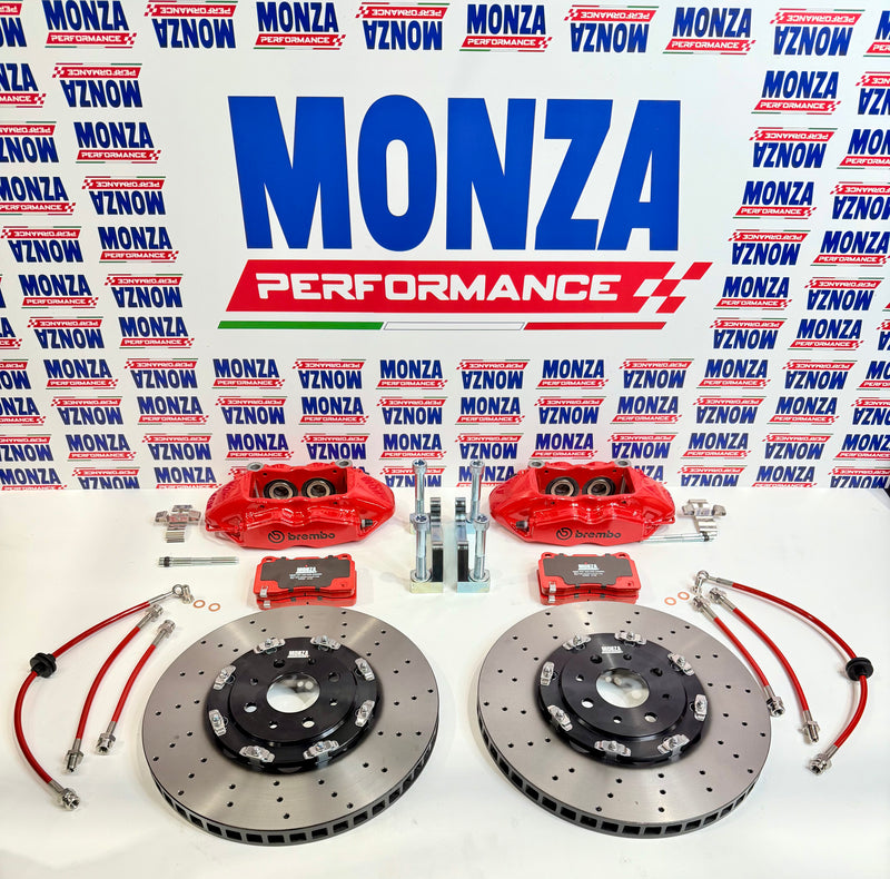 Carica immagine in Galleria Viewer, Impianto frenante Brembo 330 Dischi Liscio-Forato-flottante 500 ABARTH