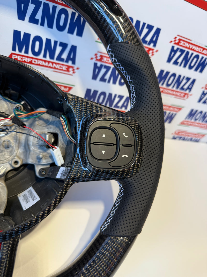Carica immagine in Galleria Viewer, Volante LED 500 abarth restyling  MULTIFUNZIONE carbonio-pelle