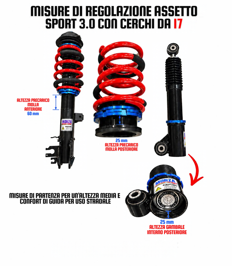 Load image into Gallery viewer, MONZA SPORT COIL SPRING SET for Abarth 500-595 models from 2008 to 2024