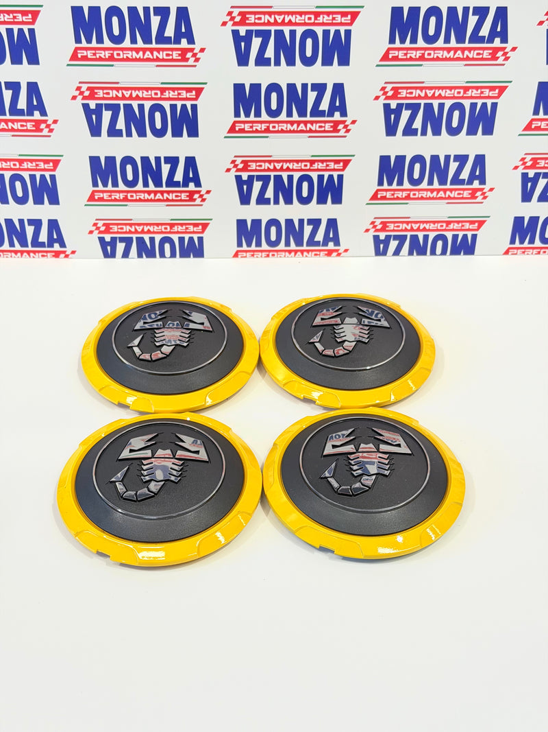 Carica immagine in Galleria Viewer, 4 Borchie emblema fregio coprimozzo cerchi 500 abarth 145/turismo 51820507-51820507-51888656