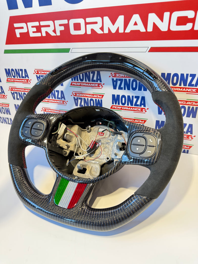 Carica immagine in Galleria Viewer, Volante LED 500 abarth restyling  MULTIFUNZIONE carbonio- alcantara