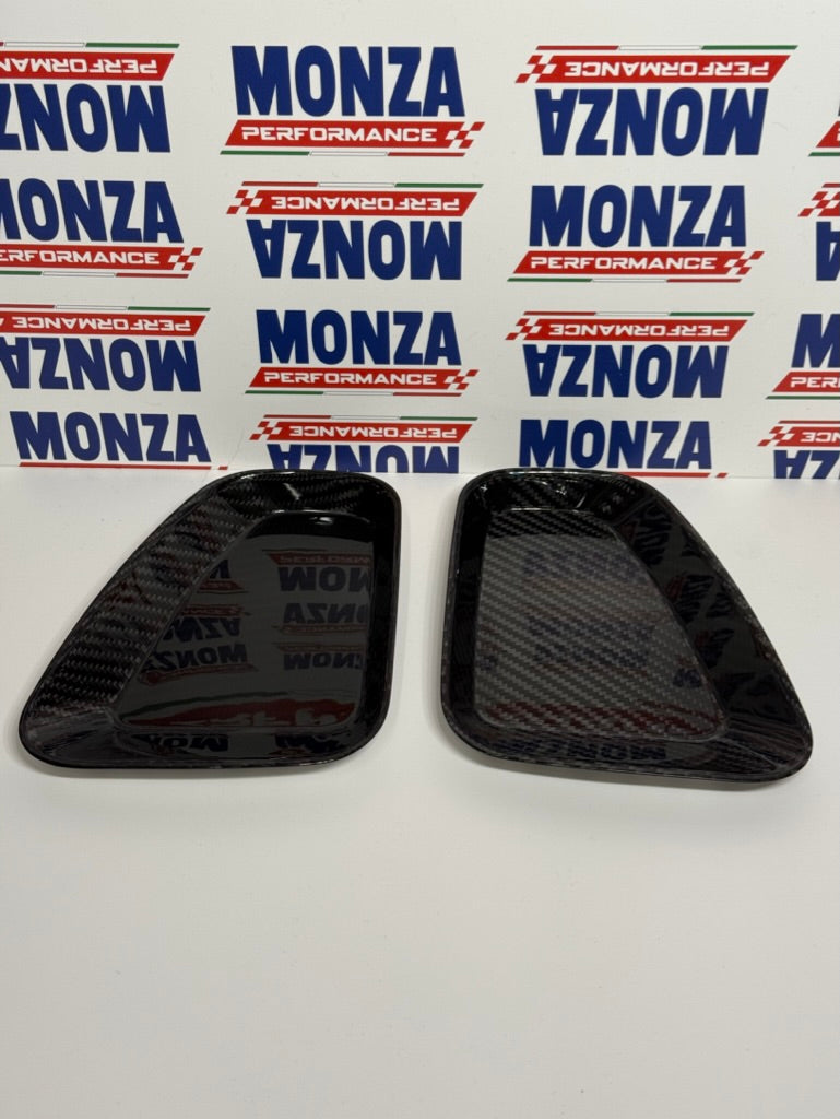 Carica immagine in Galleria Viewer, Coppia Placchette Fanali Posteriori con bordo in CARBONIO Per Abarth 500 - 595 - 695 Restyling