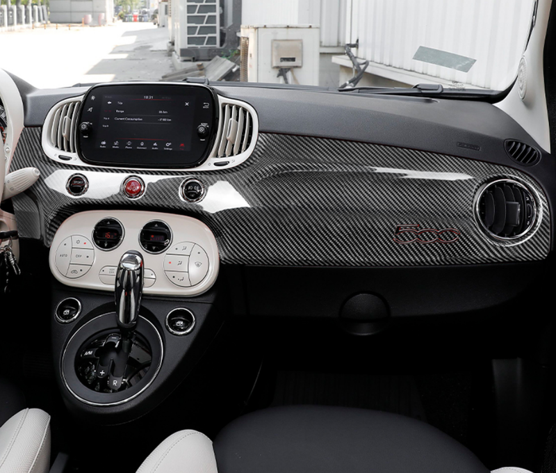 Carica immagine in Galleria Viewer, Cover Plancia in CARBONIO per Abarth 500 - 695 - Restyling