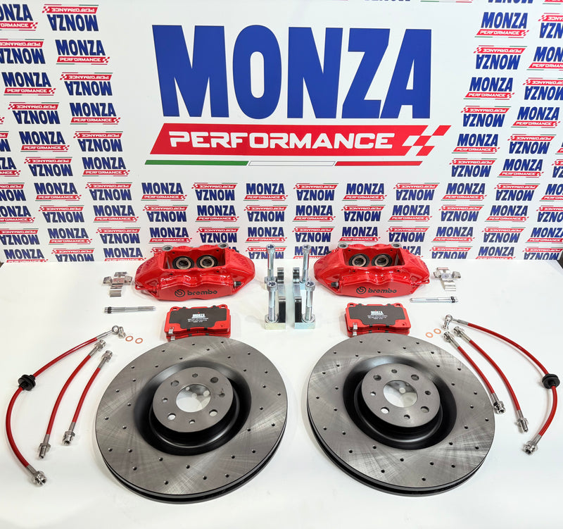 Carica immagine in Galleria Viewer, Impianto frenante Brembo 330 Dischi Liscio-Forato-flottante 500 ABARTH
