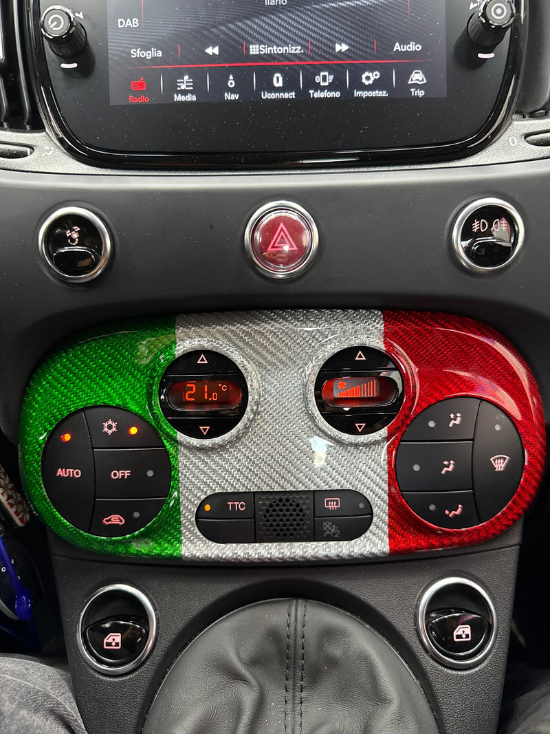 Carica immagine in Galleria Viewer, Cover Clima Automatico in CARBONIO Fiat 500 Abarth - 595 - 695 - in diverse finiture