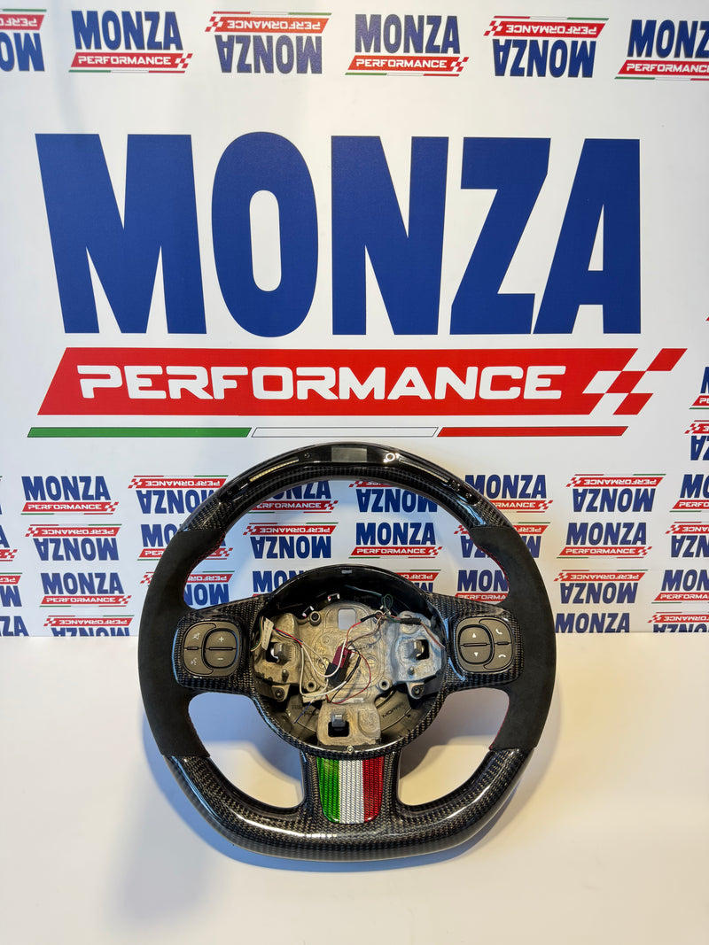 Carica immagine in Galleria Viewer, Volante LED 500 abarth restyling  MULTIFUNZIONE carbonio- alcantara
