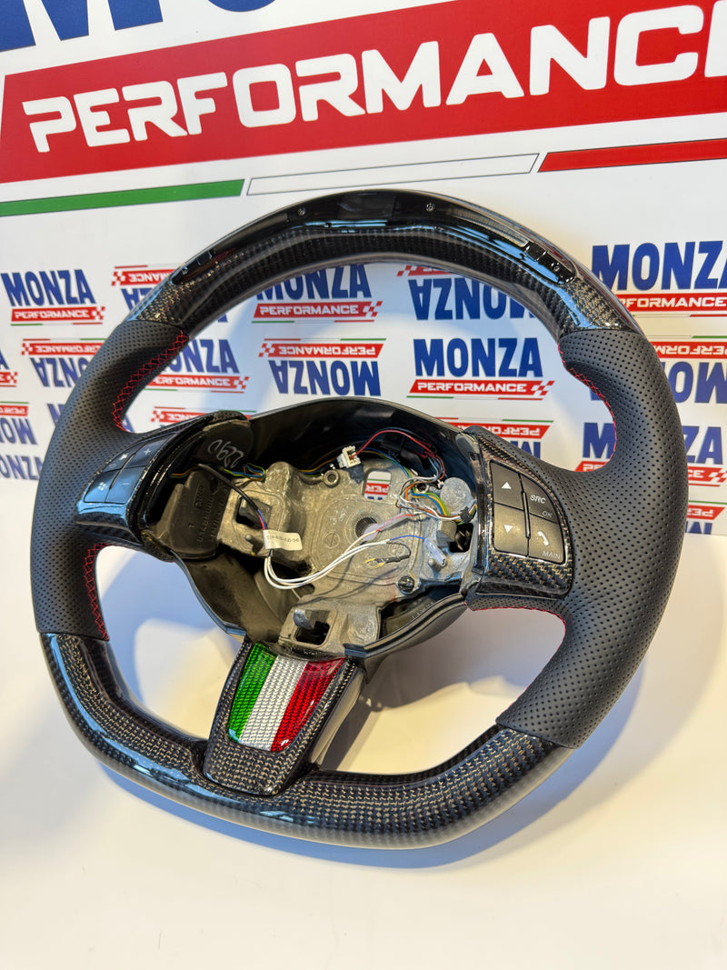 Carica immagine in Galleria Viewer, Volante LED 500 abarth pre-restyling  MULTIFUNZIONE carbonio- pelle
