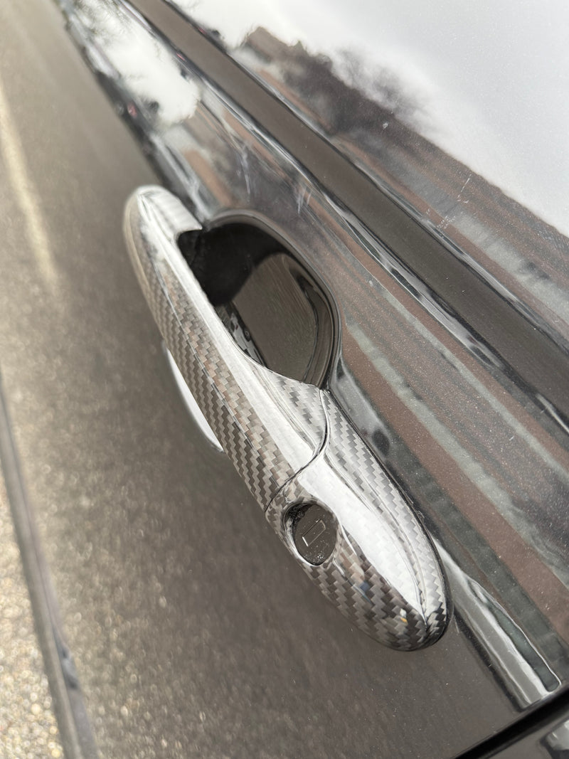 Carica immagine in Galleria Viewer, Coppia Cover Maniglie Portiere in CARBONIO Fiat 500 Abarth 595 - 695 - Fiat 500