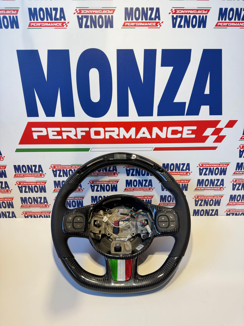 Carica immagine in Galleria Viewer, Volante LED 500 abarth restyling  MULTIFUNZIONE carbonio-pelle