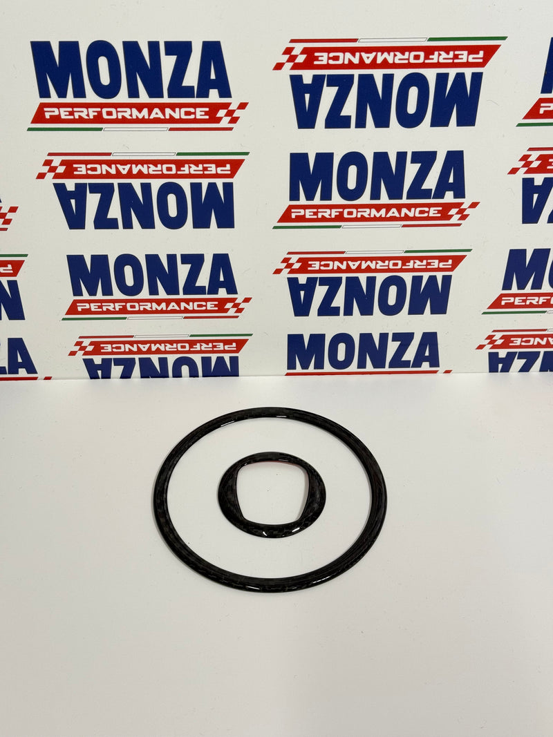 Carica immagine in Galleria Viewer, Cover Anelli Volante Airbag in CARBONIO Fiat 500 Abarth 595 - 695 - Fiat 500 -