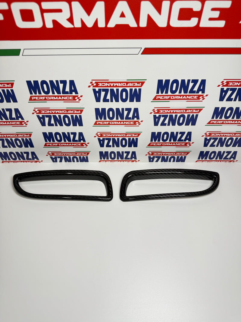 Carica immagine in Galleria Viewer, Coppia cover cornici fendinebbia posteriori in CARBONIO per Abarth 500 - 595 - 695 Restyling