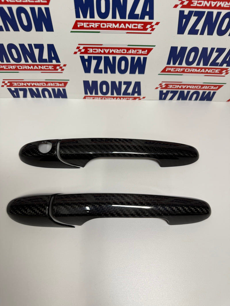 Carica immagine in Galleria Viewer, Coppia Cover Maniglie Portiere in CARBONIO Fiat 500 Abarth 595 - 695 - Fiat 500