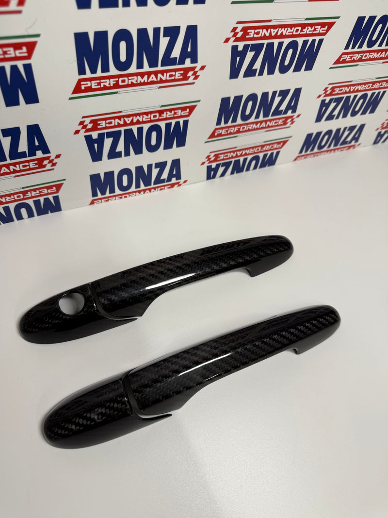 Carica immagine in Galleria Viewer, Coppia Cover Maniglie Portiere in CARBONIO Fiat 500 Abarth 595 - 695 - Fiat 500