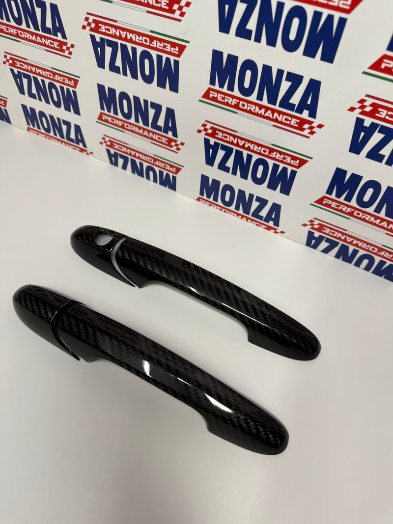 Carica immagine in Galleria Viewer, Coppia Cover Maniglie Portiere in CARBONIO Fiat 500 Abarth 595 - 695 - Fiat 500