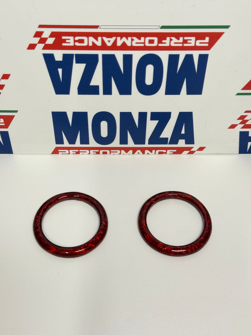 Carica immagine in Galleria Viewer, Cover coppia anelli alza finestrini in CARBONIO per Fiat 500 Abarth - 595 - 695 - Fiat 500 - in diverse finiture