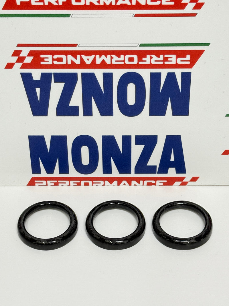 Carica immagine in Galleria Viewer, Anelli Pulsanti Plancia in CARBONIO  Fiat 500 Abarth - 595 - 695 - Fiat 500 - in diverse finiture