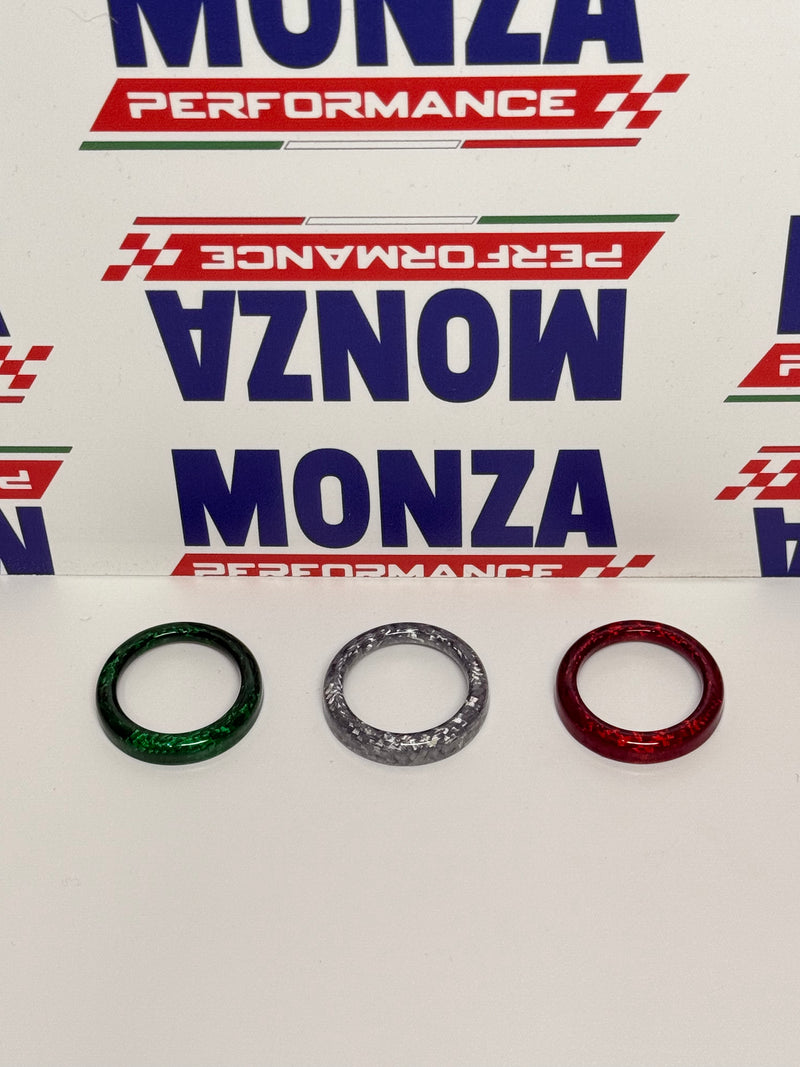 Carica immagine in Galleria Viewer, Anelli Pulsanti Plancia in CARBONIO  Fiat 500 Abarth - 595 - 695 - Fiat 500 - in diverse finiture