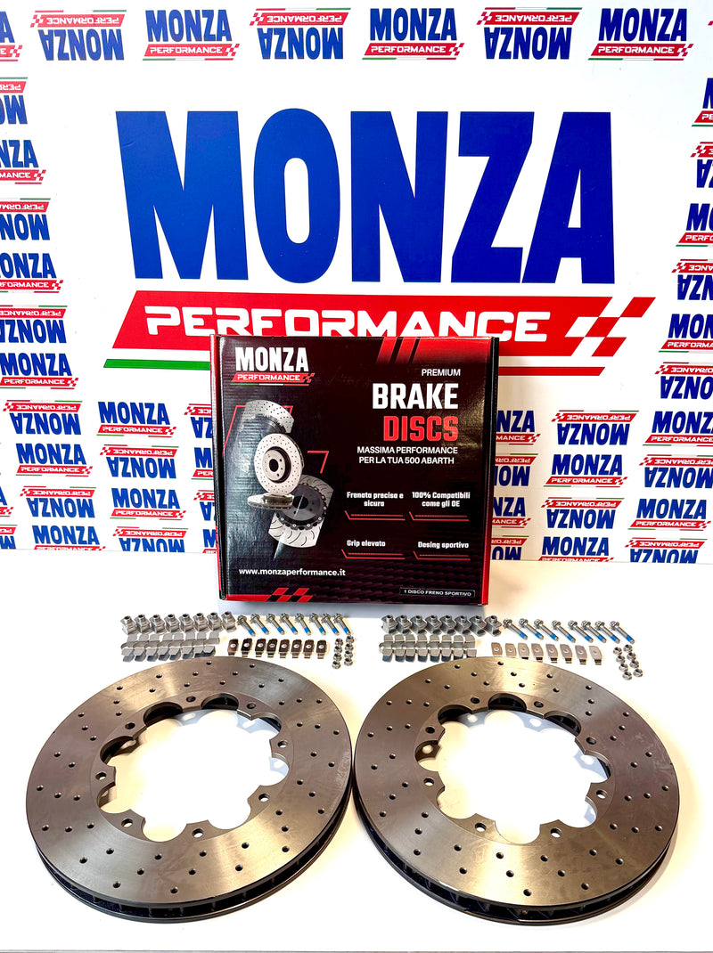 Carica immagine in Galleria Viewer, PISTE FRENANTI DISCHI 305 FLOTTANTI direzionali flottanti Abarth 500 / Mito QV 4x98 51962983