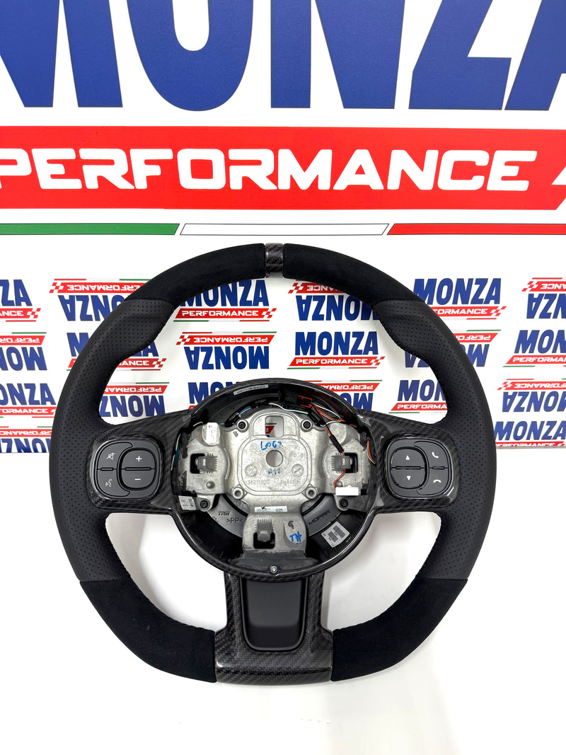 Carica immagine in Galleria Viewer, Volante 500 abarth restyling pelle, alcantara e  carbonio Nuovo mai usato