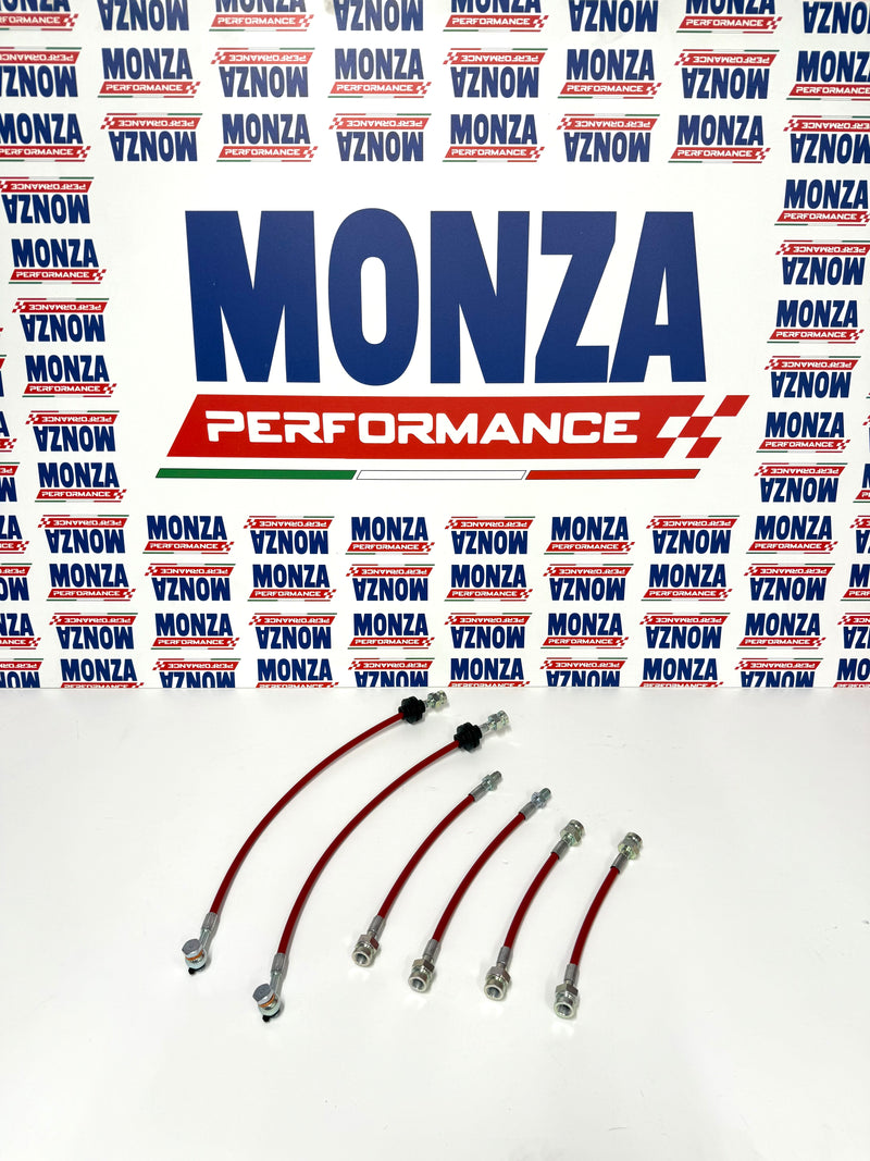 Carica immagine in Galleria Viewer, Kit Tubi in treccia per Abarth 595/695/500 per impianto frenante Brembo
