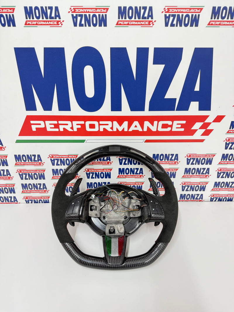 Carica immagine in Galleria Viewer, Volante LED 500 abarth restyling MTA   MULTIFUNZIONE carbonio- alcantara