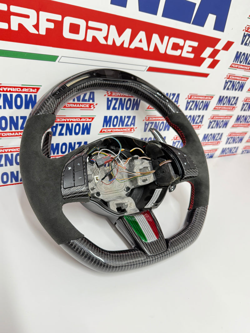 Carica immagine in Galleria Viewer, Volante LED 500 abarth restyling MTA   MULTIFUNZIONE carbonio- alcantara