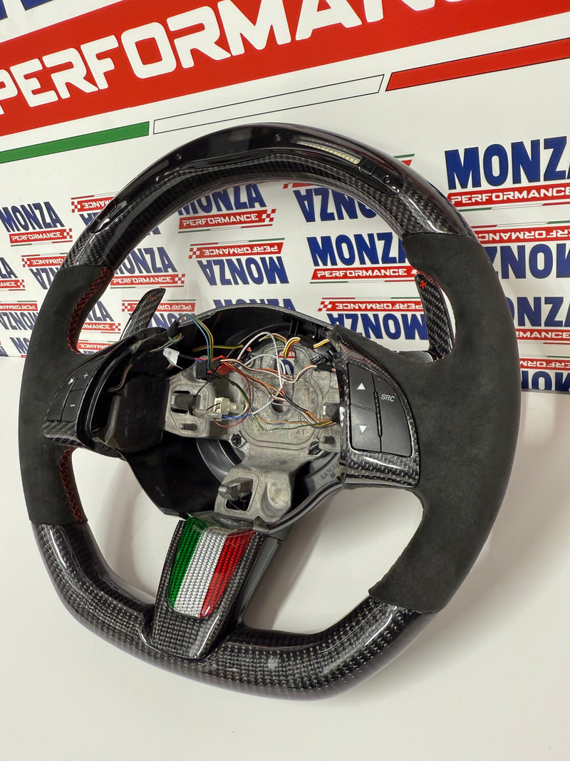 Carica immagine in Galleria Viewer, Volante LED 500 abarth restyling MTA   MULTIFUNZIONE carbonio- alcantara