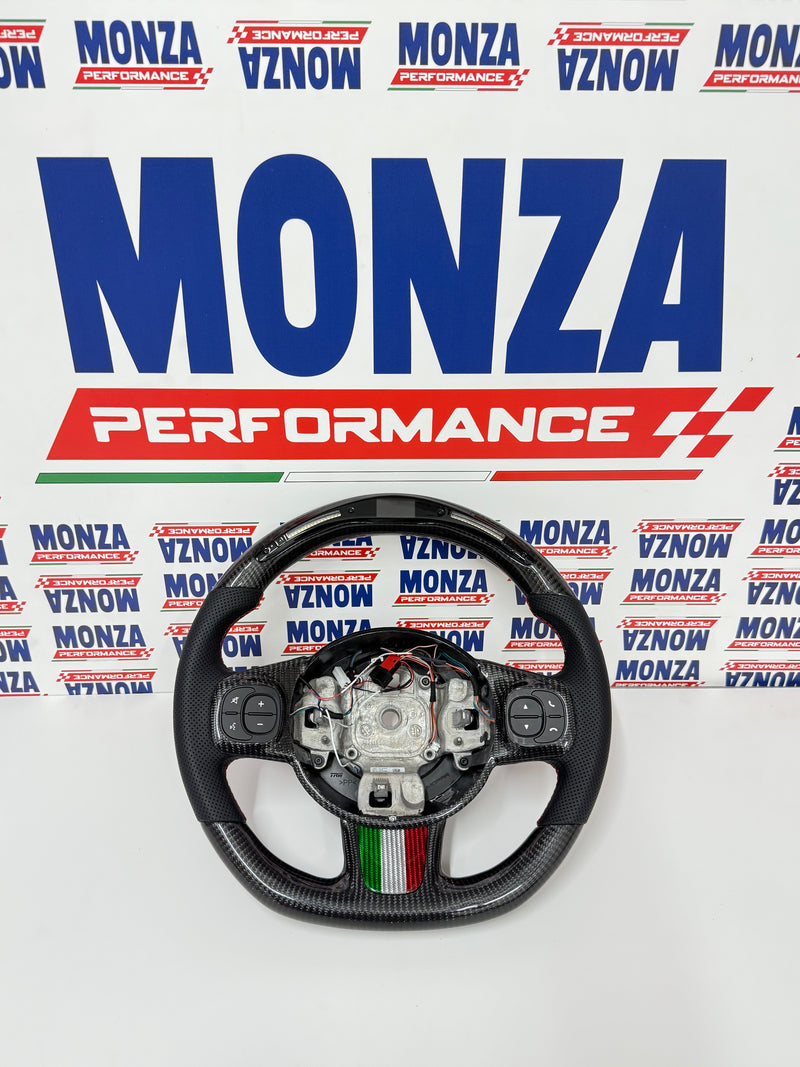 Carica immagine in Galleria Viewer, Volante LED 500 abarth restyling MULTIFUNZIONE carbonio - pelle