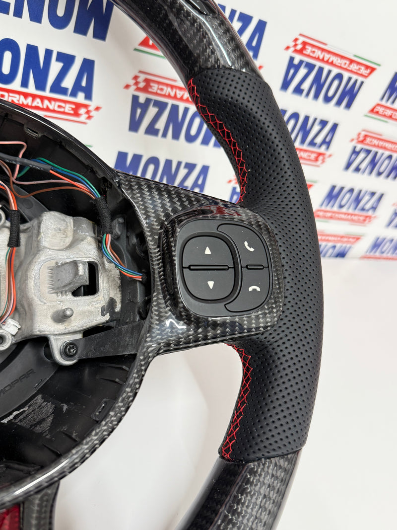 Carica immagine in Galleria Viewer, Volante LED 500 abarth restyling MULTIFUNZIONE carbonio - pelle