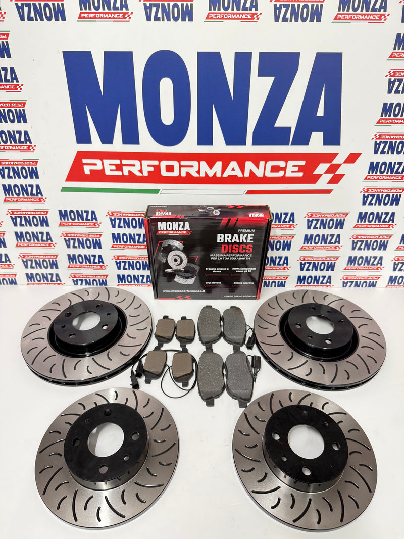 Carica immagine in Galleria Viewer, Kit dischi freno Monza performance baffati 284mm abarth 135/145/160/165 hp