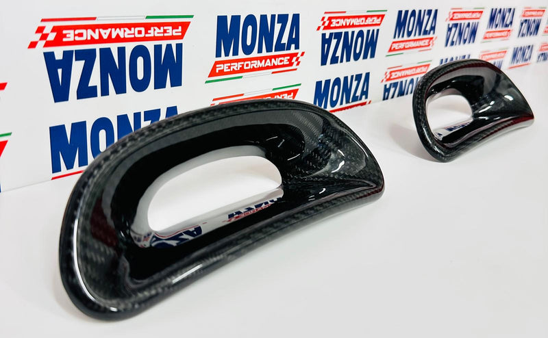 Carica immagine in Galleria Viewer, Coppia cover in CARBONIO per poggiatesta sedile Fiat 500/595/695 Abarth