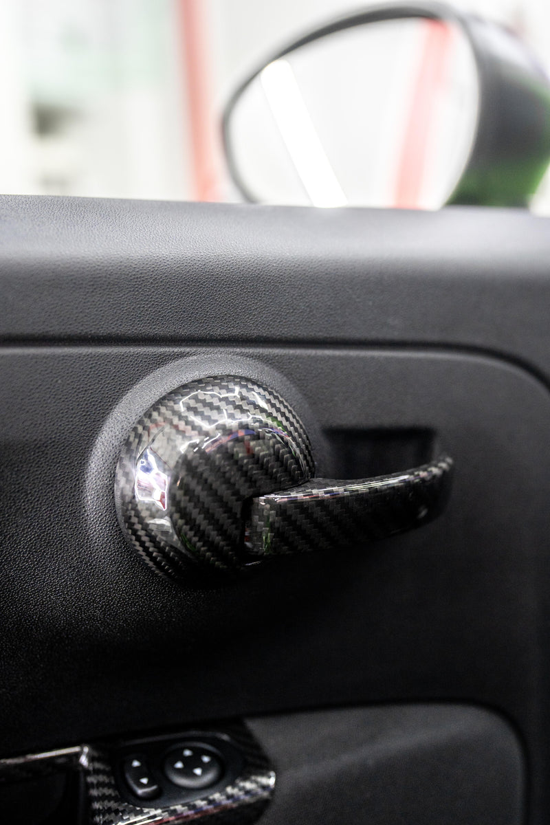 Carica immagine in Galleria Viewer, Coppia Cover Maniglie Interne in CARBONIO Abarth 595 - 695 - Fiat 500