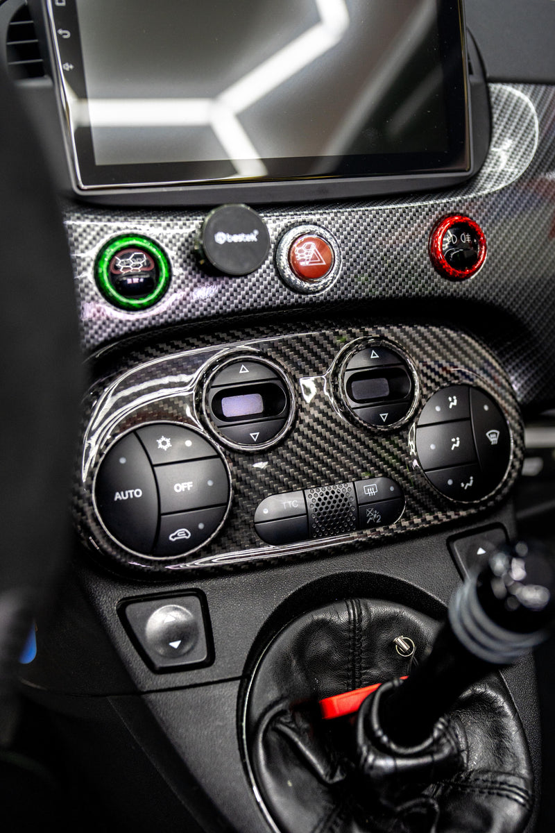 Carica immagine in Galleria Viewer, Cover Clima Automatico in CARBONIO Fiat 500 Abarth - 595 - 695 - in diverse finiture