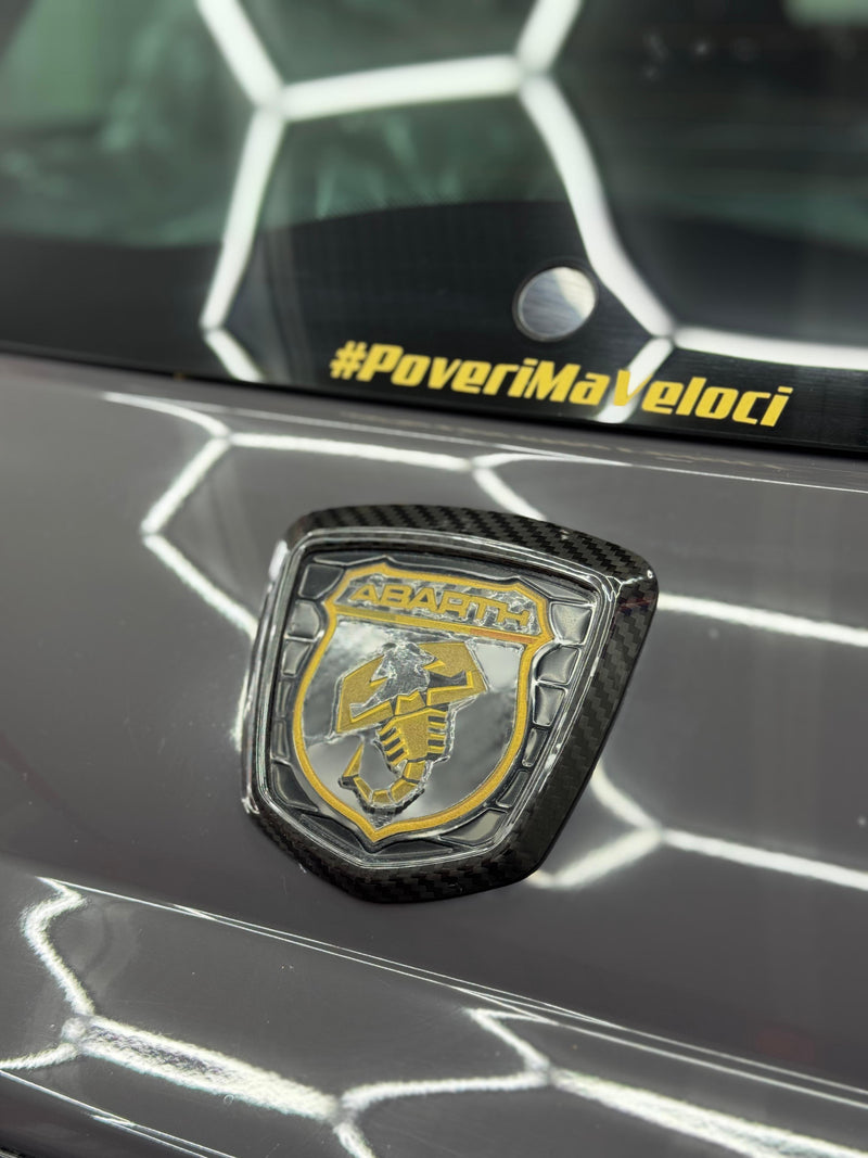 Carica immagine in Galleria Viewer, Cover Logo Posteriore in CARBONIO Fiat 500 Abarth 595 - 695