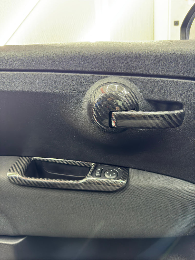 Carica immagine in Galleria Viewer, Coppia Cover Maniglie Interne in CARBONIO Abarth 595 - 695 - Fiat 500