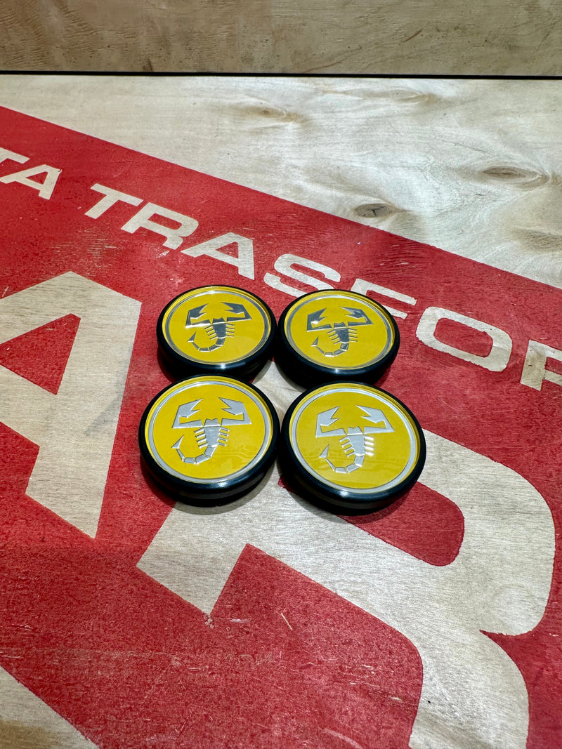 Carica immagine in Galleria Viewer, 4 Borchie emblema fregio coprimozzo cerchi 500 abarth