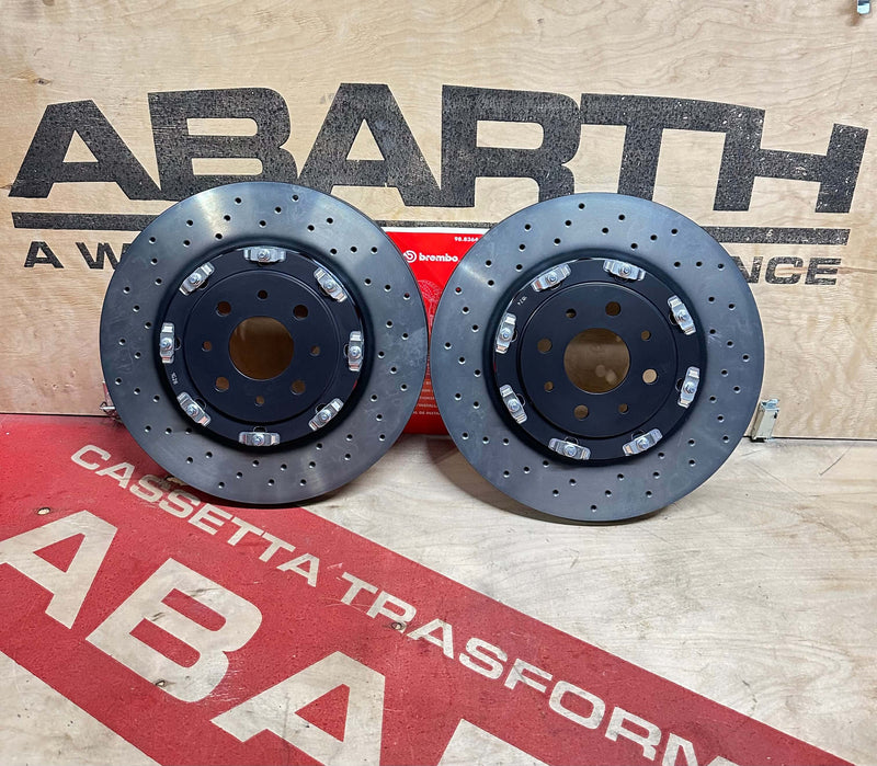 Carica immagine in Galleria Viewer, Dischi freno Brembo 305 flottanti Abarth 500 / Mito QV