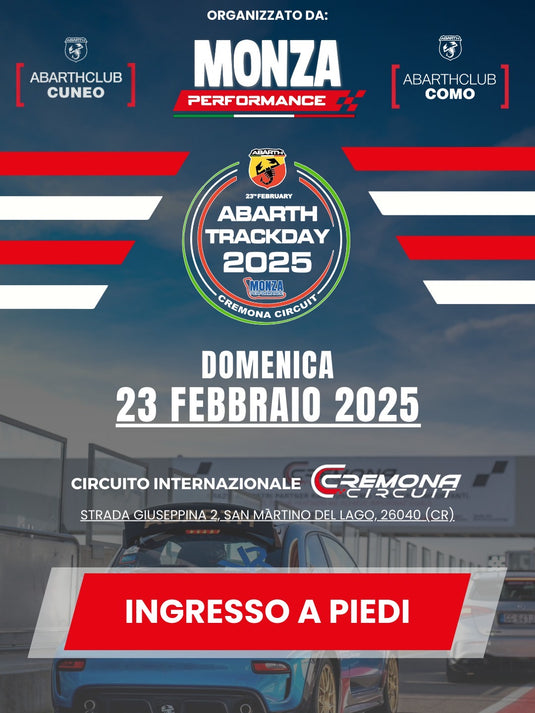 Ingresso A PIEDI Abarth Trackday 23 Febbraio 2025