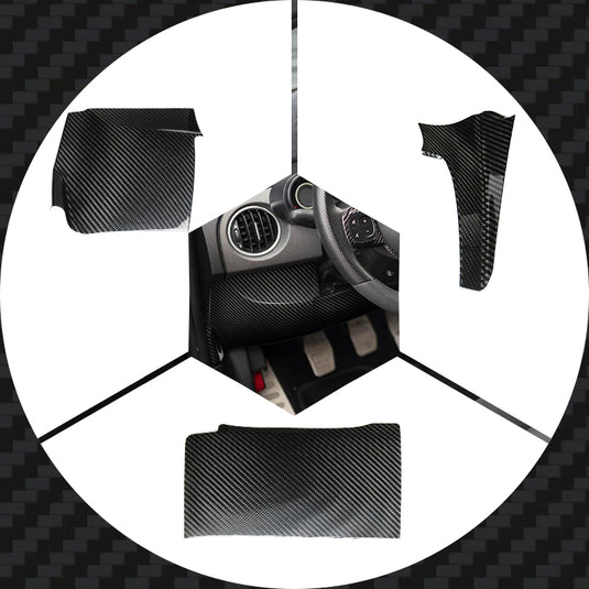 Cover sportello obd + airbag in VERO CARBONIO Fiat 500 Abarth - 595 - 695