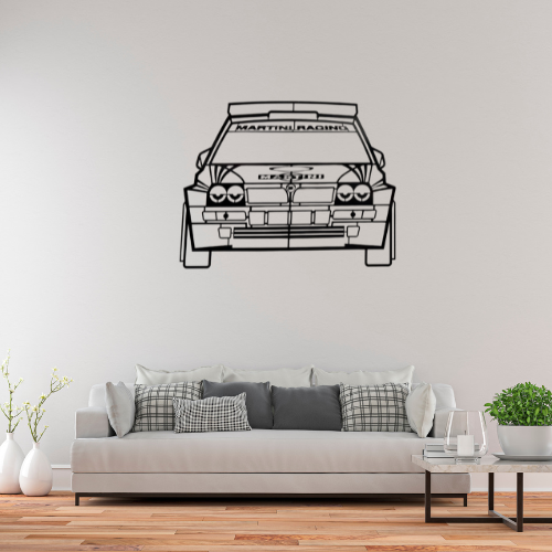 500 Abarth / Delta integrale evoluzione  in metallo  da parete