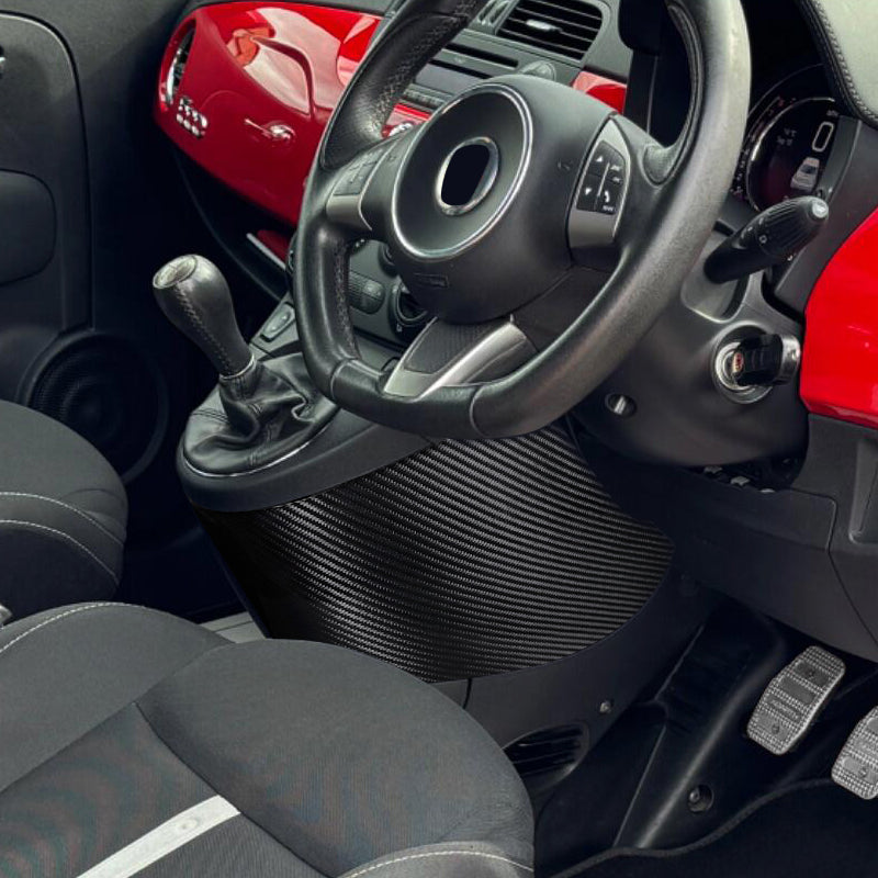 Load image into Gallery viewer, Front Logo Cover in CARBON FIAT 500 Abarth 595 - 695

